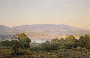  Su Obras - Atardecer en el paisaje de Center Harbor New Hampshire William Trost Richards